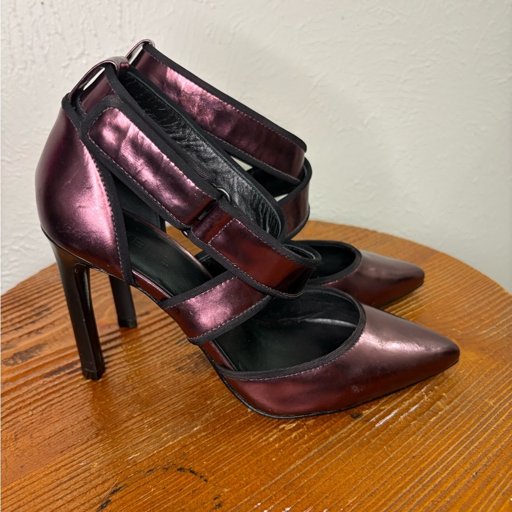Elegant Burgundy Strappy Heels